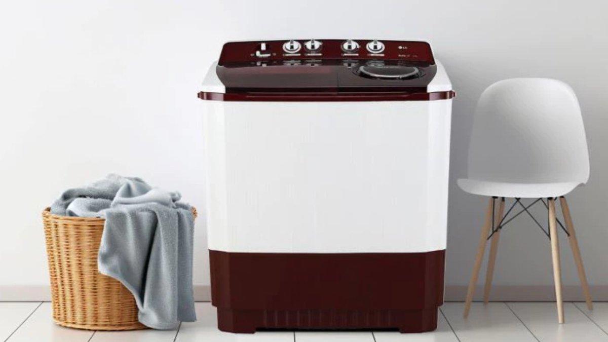 Ilustrasi LG Mesin Cuci Twin Tub 9kg P9050RTB dengan teknologi anti tikus.
