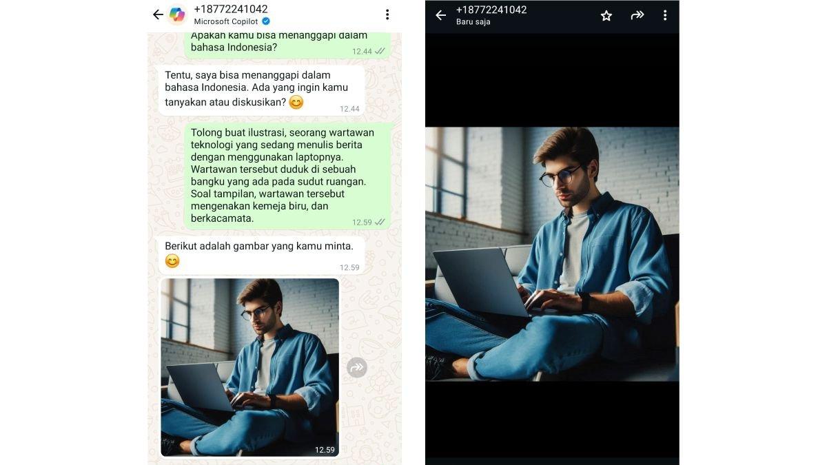 Chatbot Copilot AI diminta untuk membuat gambar ilustrasi