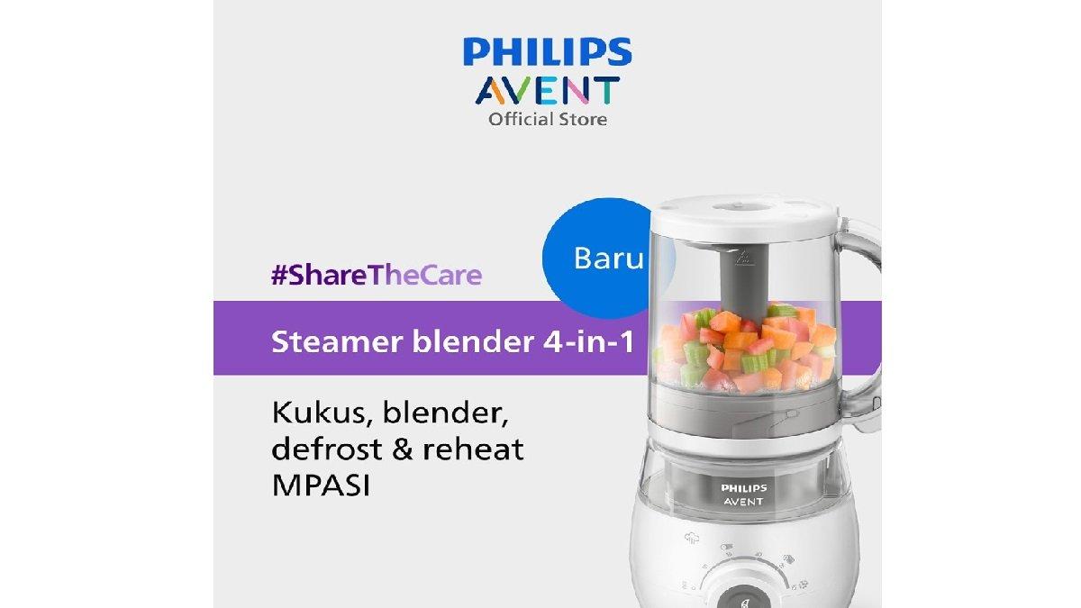 Ilustrasi Philips Avent 4-in-1 Healthy Baby Food Maker SCF883/01. 