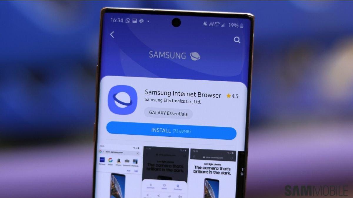 Ilustrasi aplikasi SAMSUNG Internet