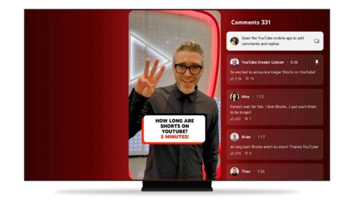 Ilustrasi tampilan YouTube di platform TV