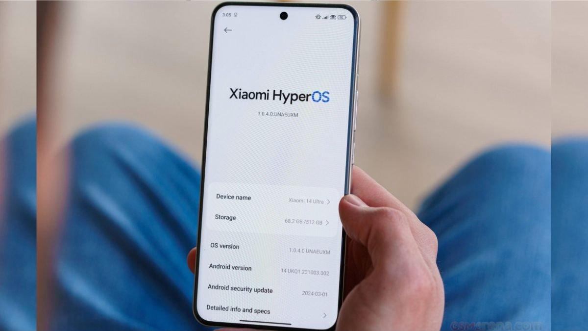 Ilustrasi tampilan layar HP Xiaomi yang menjalankan sistem antarmuka HyperOS