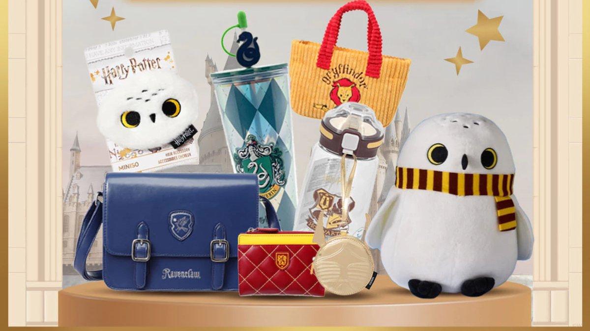 Ilustrasi berbagai produk Miniso x Harry Potter.