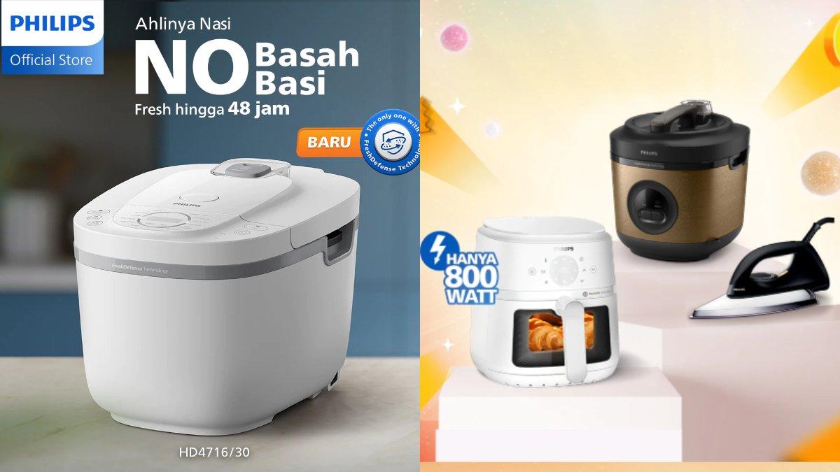 Ilustrasi berbagai produk elektronik dapur dari PHILIPS.