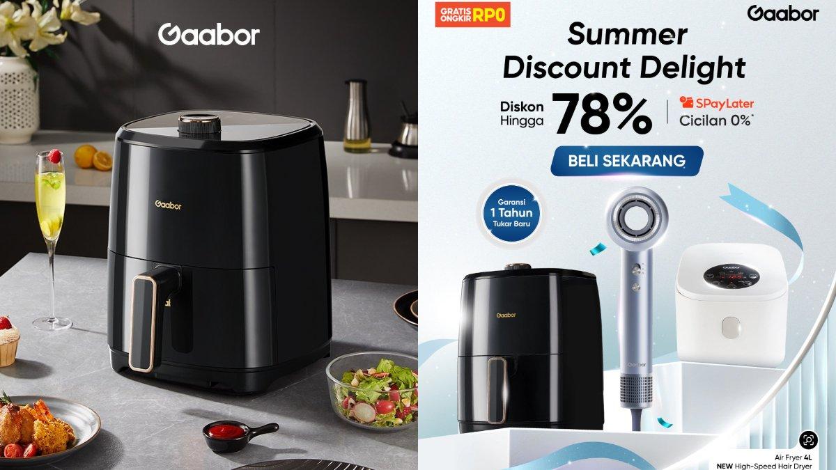 Ilustrasi berbagai produk elektronik rumah tangga dari Gaabor.