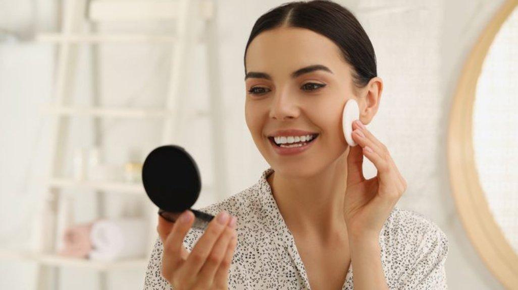 Ilustrasi hasil tampilan menggunakan compact powder