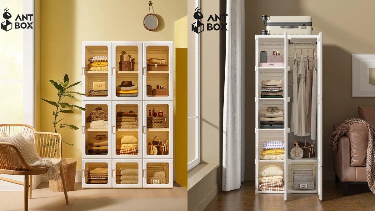 ANTBOX Lemari Baju Putih beragam desain.