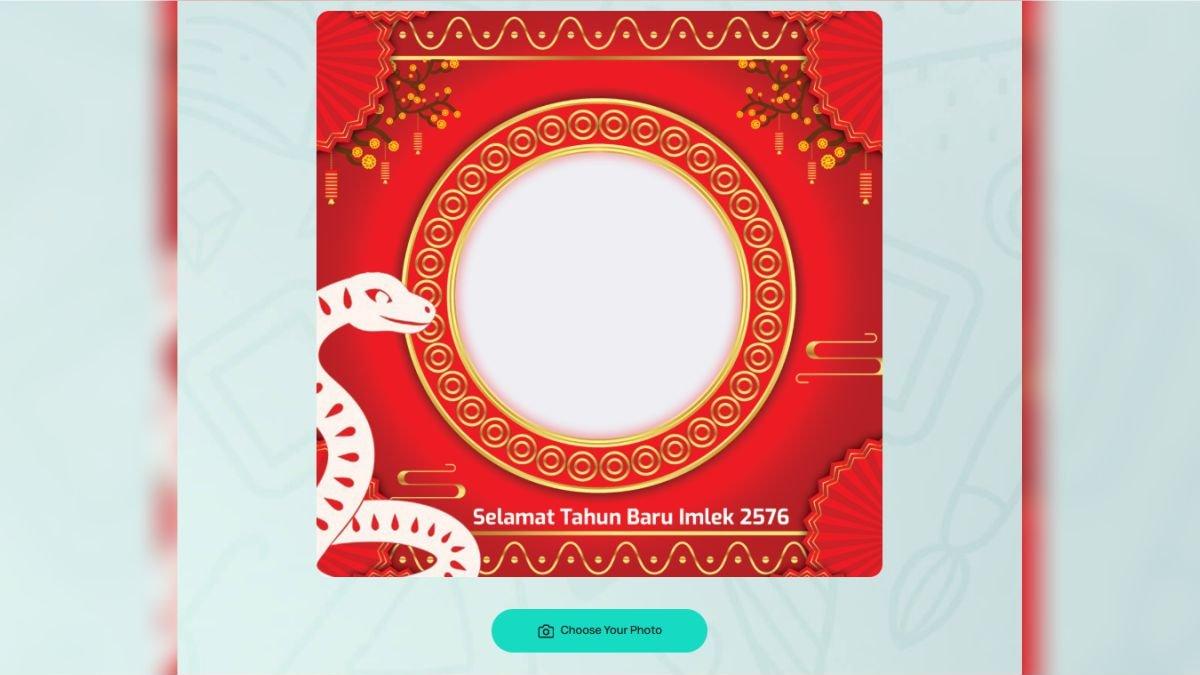 Ilustrasi memasang twibbon Imlek 2025