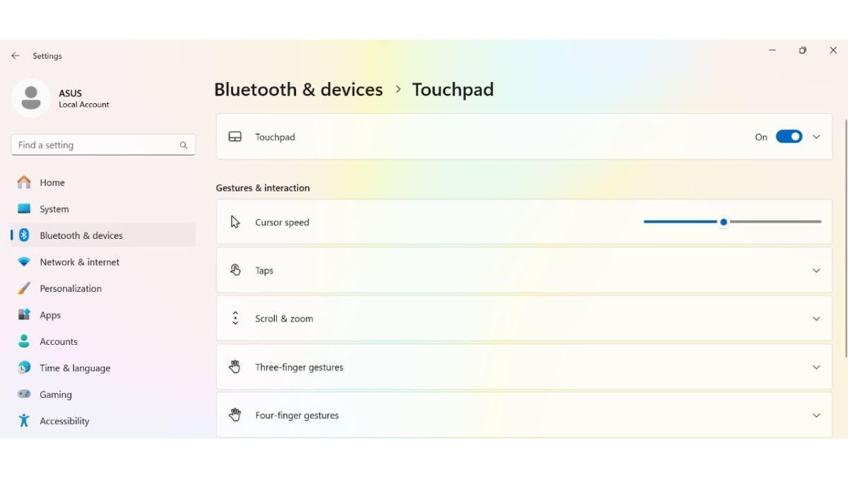 Ilustrasi mengecek setelan touchpad laptop di Windows