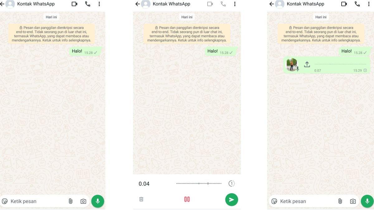 Ilustrasi merekam Voice Note WA saat HP tidak terkoneksi internet
