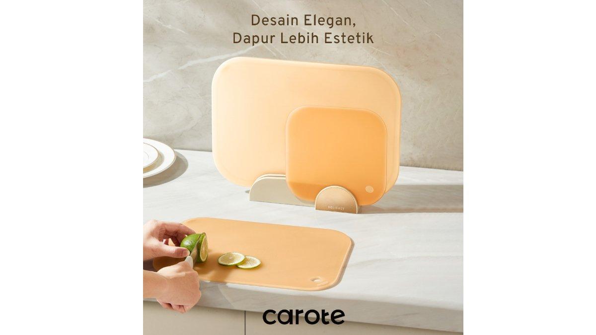 CAROTE Talenan Plastik Orange 3PCS Multifungsi