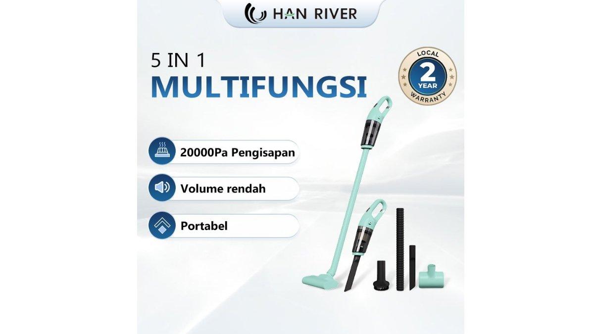 Ilustrasi penggunaan HAN RIVER Vacum Cleaner Multifungsi 5 In 1 andal.