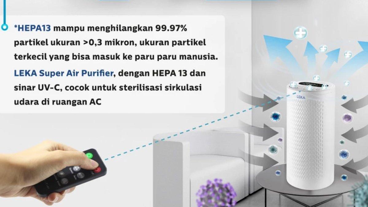 Ilustrasi penggunaan LEKA Super Air Purifier AP8000.