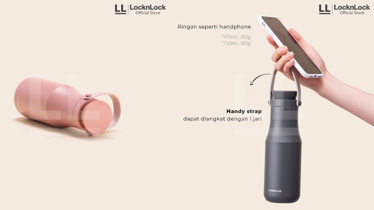 Ilustrasi penggunaan LocknLock Metro Double Tumbler 470ml - LHC4202 untuk bawa bekal minum.