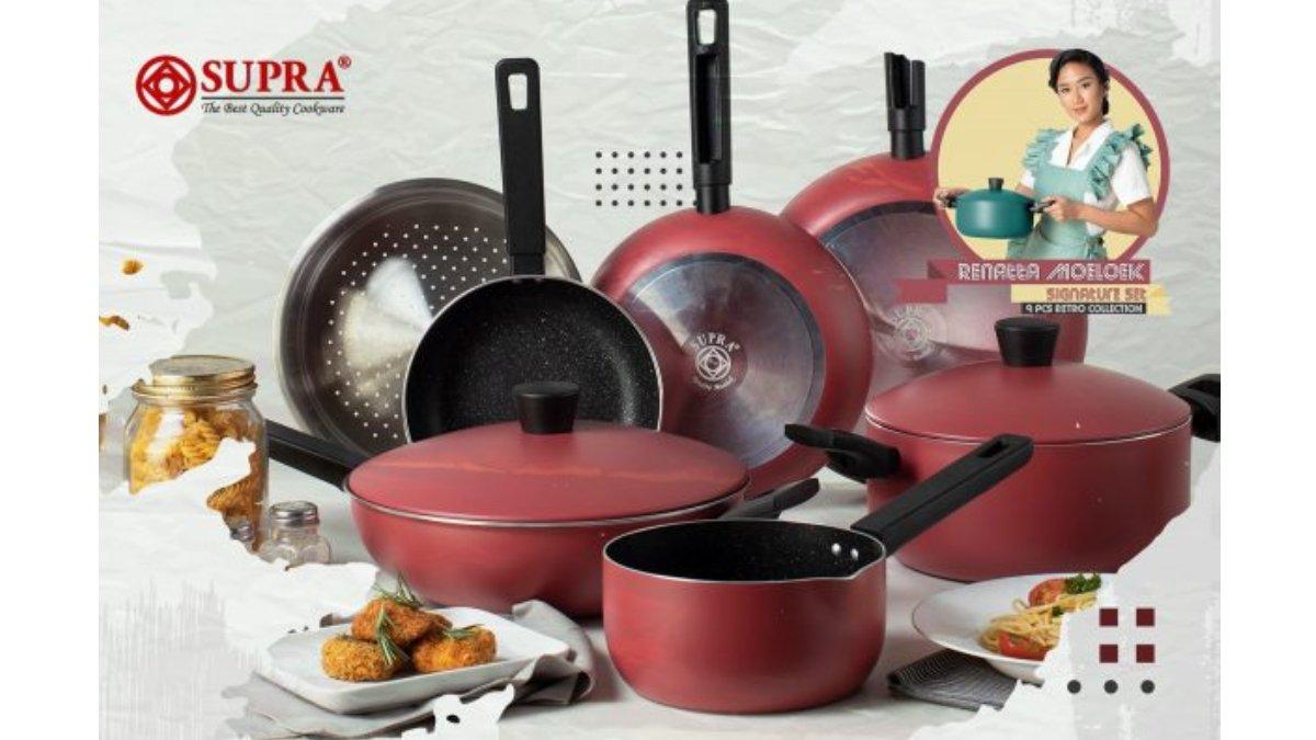  SUPRA PANCI SET ANTILENGKET 9PCS BLACK MARBLE COATED