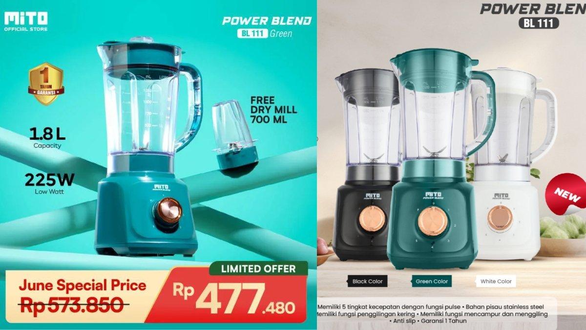 Ilustrasi penggunaan produk MITO Blender BL111.