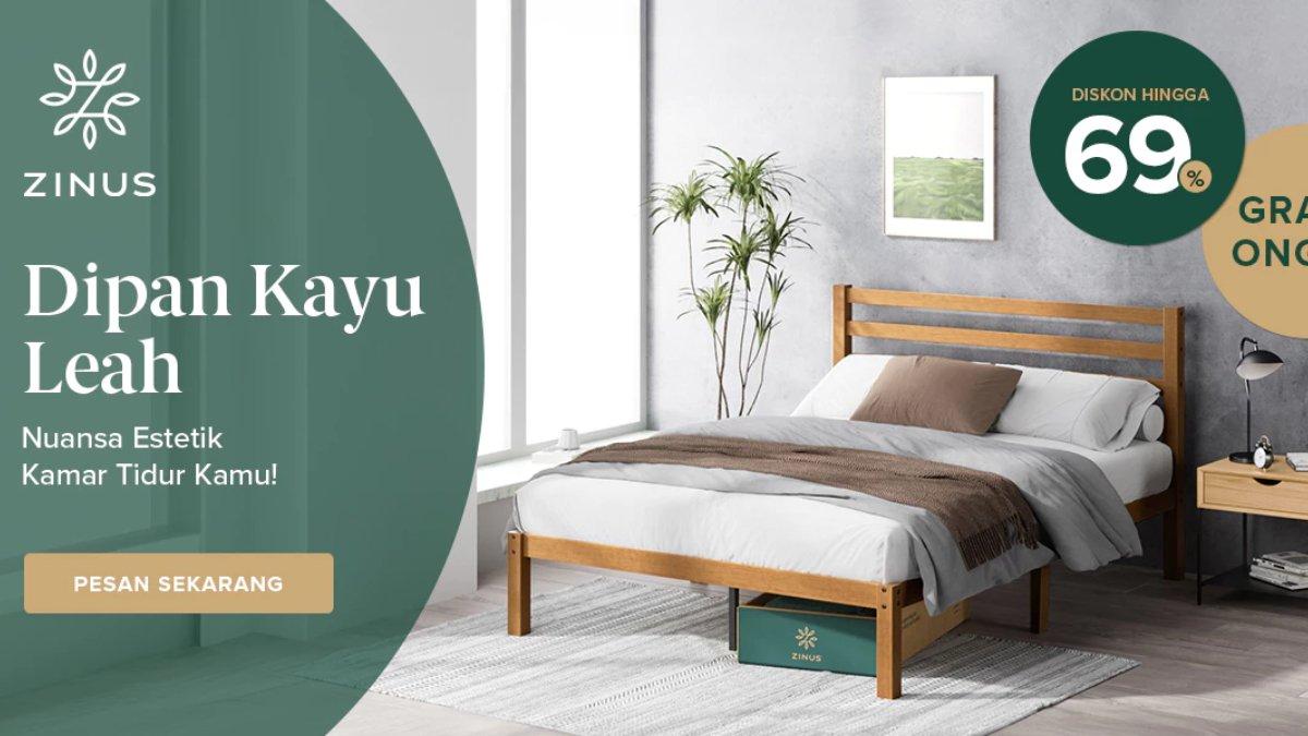Ilustrasi produk dipan dari Zinus dengan material terbaik.