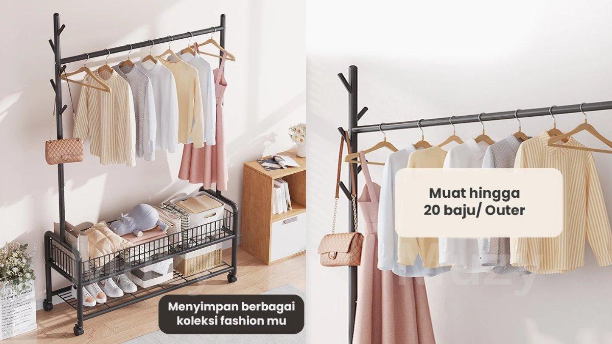 Muzy Rak Gantungan Pakaian Stand Hanger 