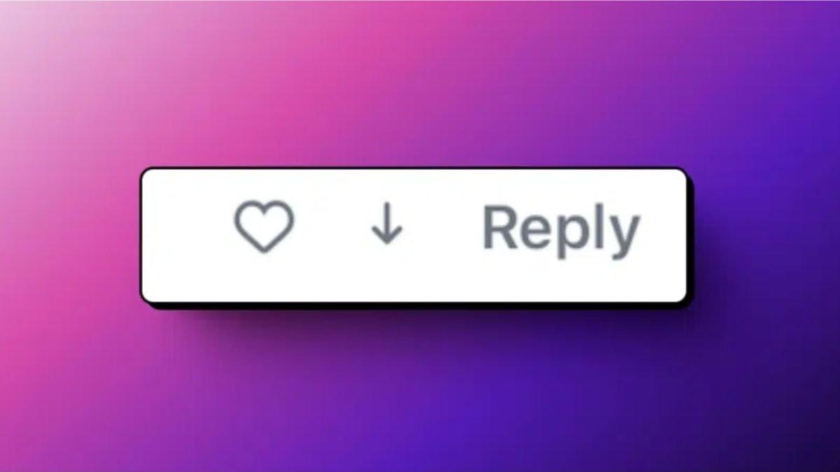 Ilustrasi tanda panah ke bawah di kolom komentar Instagram