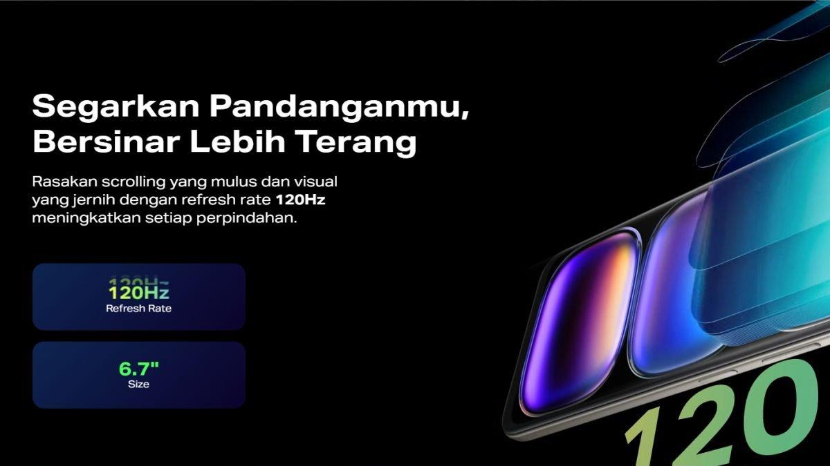 Spesifikasi layar Infinix HOT 50 5G