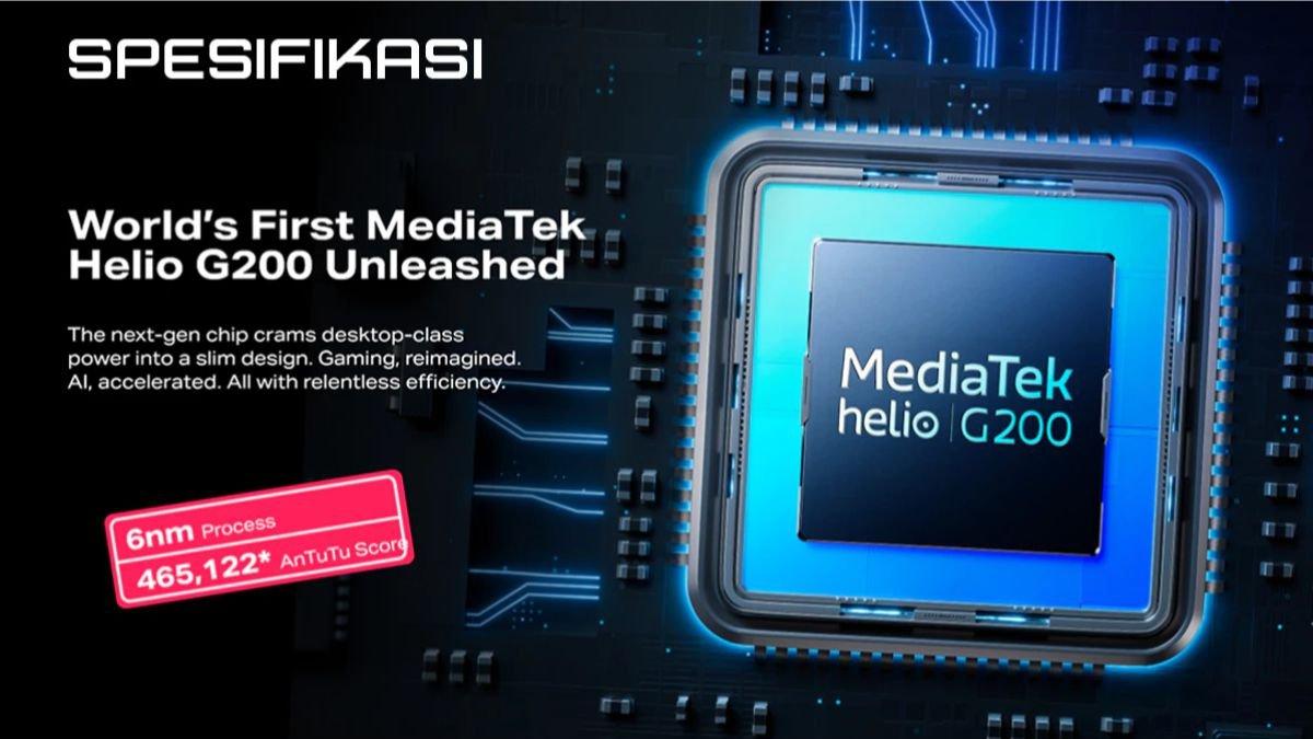 Ilustrasi chipset Helio G200 yang memperkuat dapur pacu Infinix HOT 60 Pro
