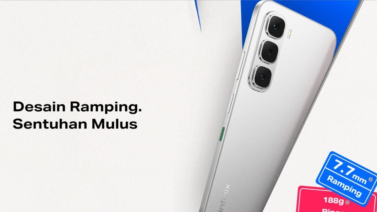 Ilustrasi desain bodi belakang Infinix HOT 60i