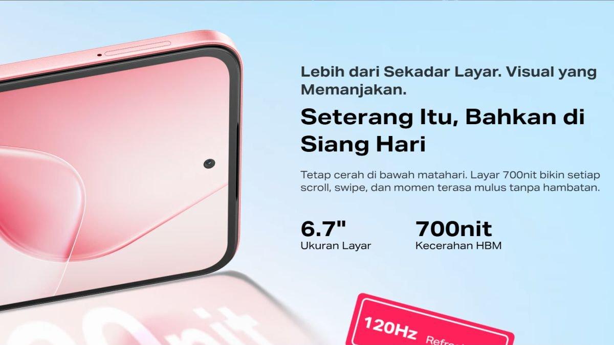 Ilustrasi layar Infinix HOT 60i