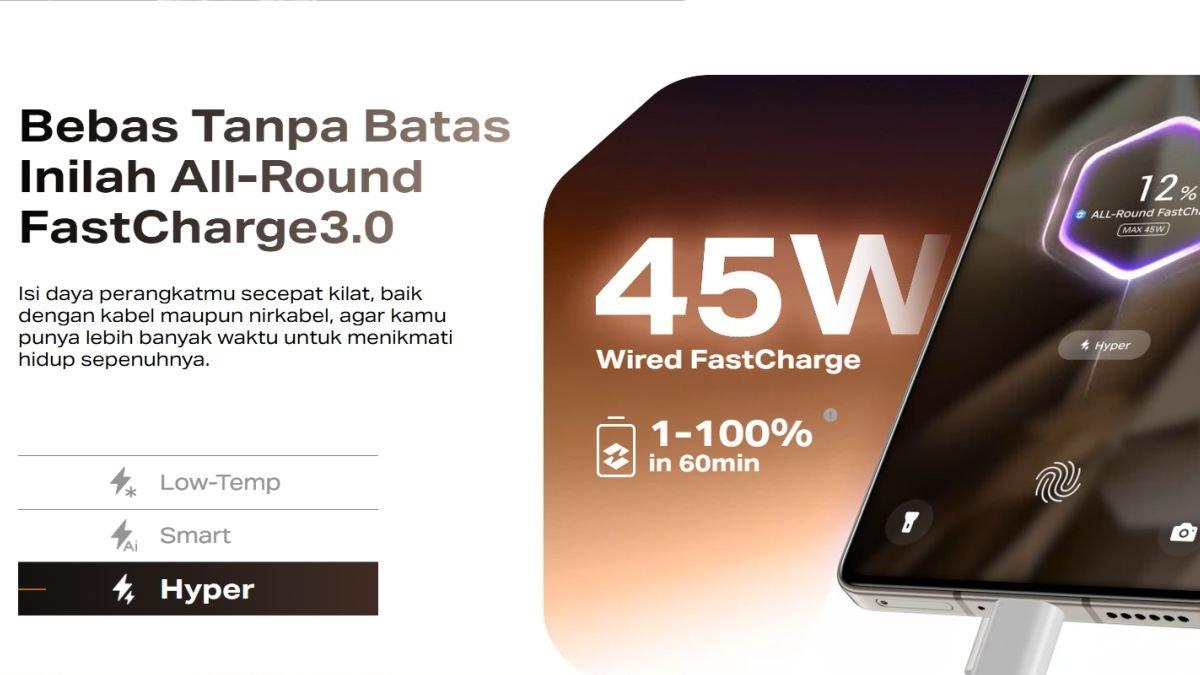 Baterai jumbo Infinix NOTE 50 didukung fast charging 45 watt