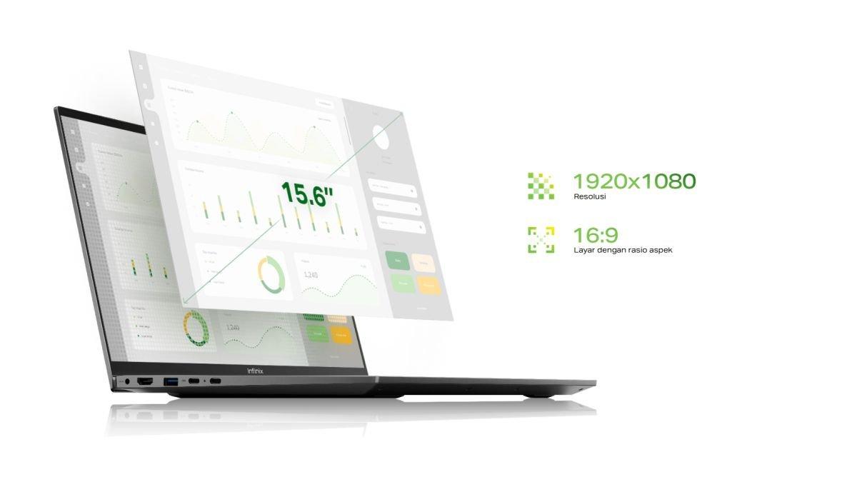 Ilustrasi bidang layar Infinix XBOOK B15