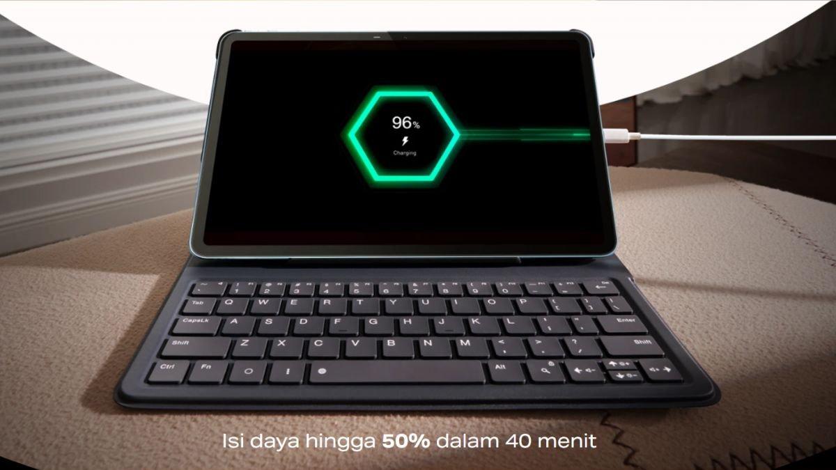 Infinix XPAD punya baterai 7000 mAh yang didukung fast charging 18 watt