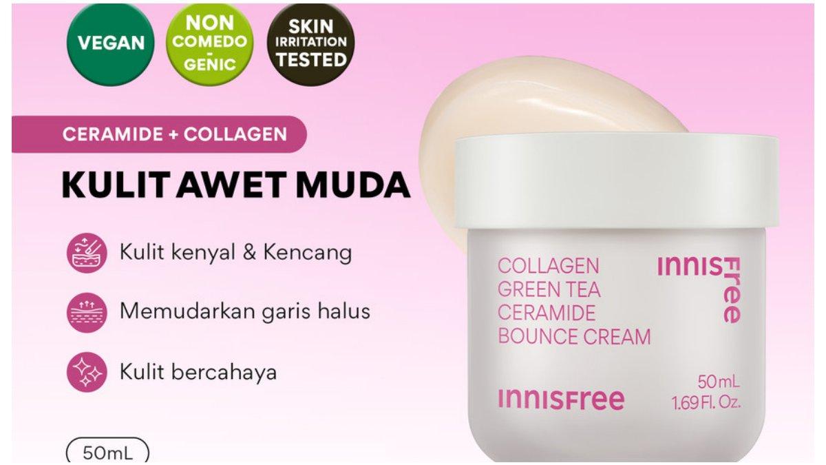 Innisfree Collagen Green Tea Ceramide Bounce Cream