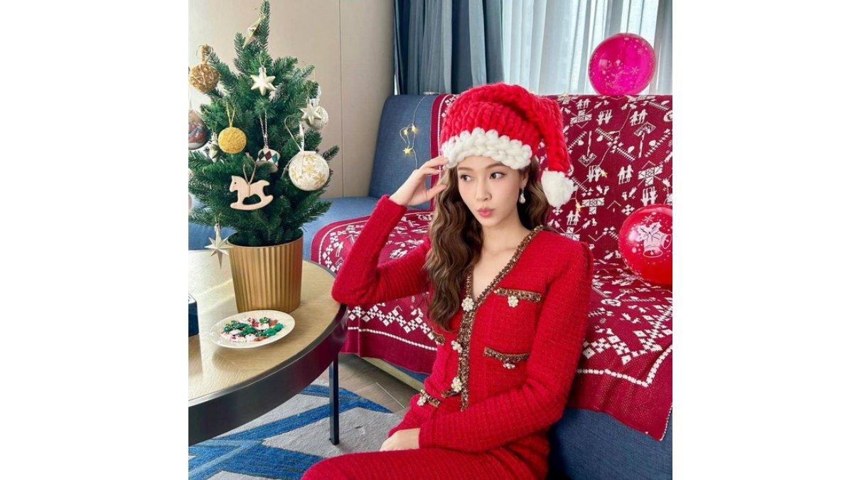 Inspirasi Padu Padan Outfit Natal ala Jessica Jung.