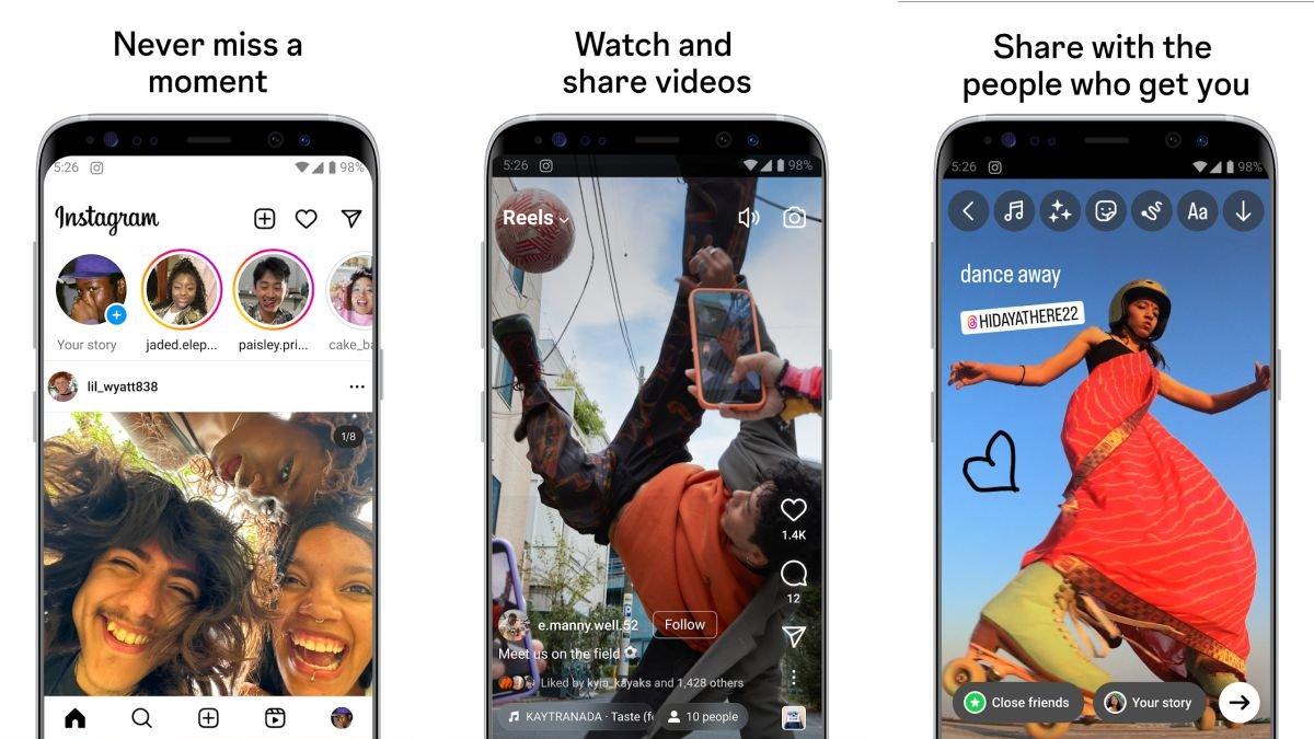 Ilustrasi aplikasi Instagram Lite