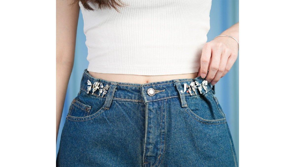 JINISO - 1set Kancing Pengecil Jeans Adjustable Butterfly