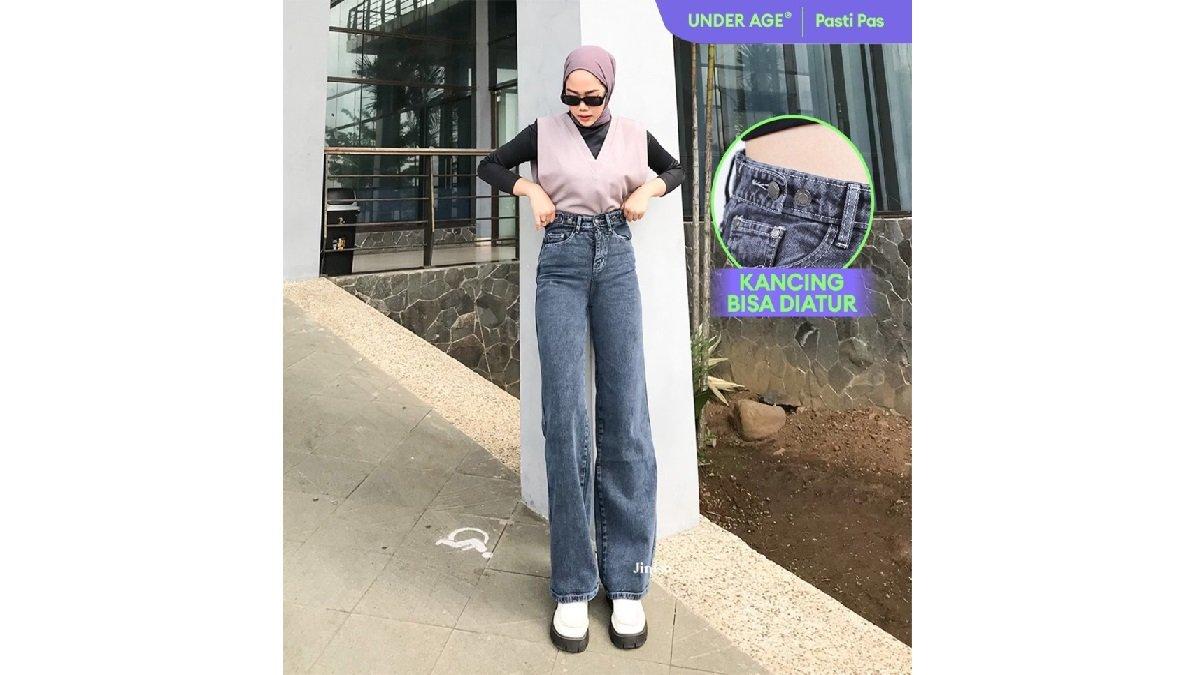 JINISO Highwaist Adjustable Baggy Jeans 444 Under Age