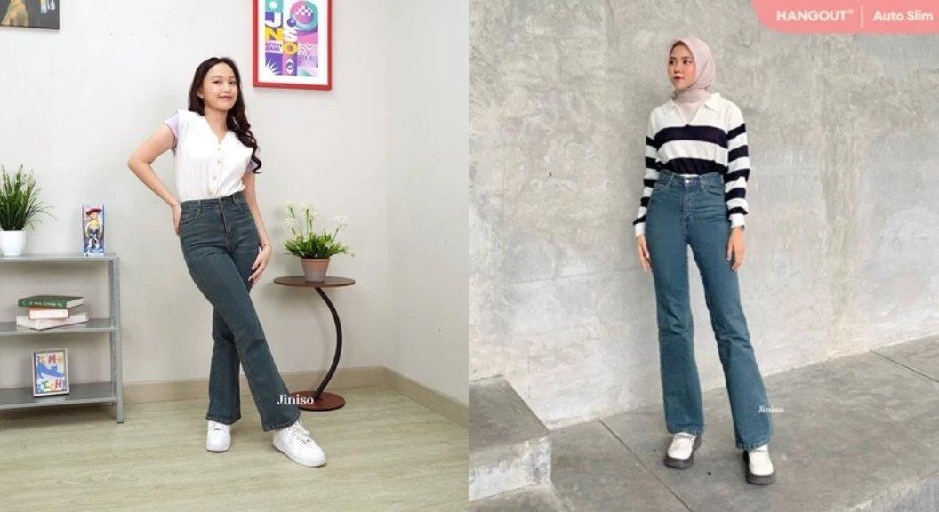 JINISO - Highwaist Stretch Cutbray Pocket Jeans 712 HANGOUT