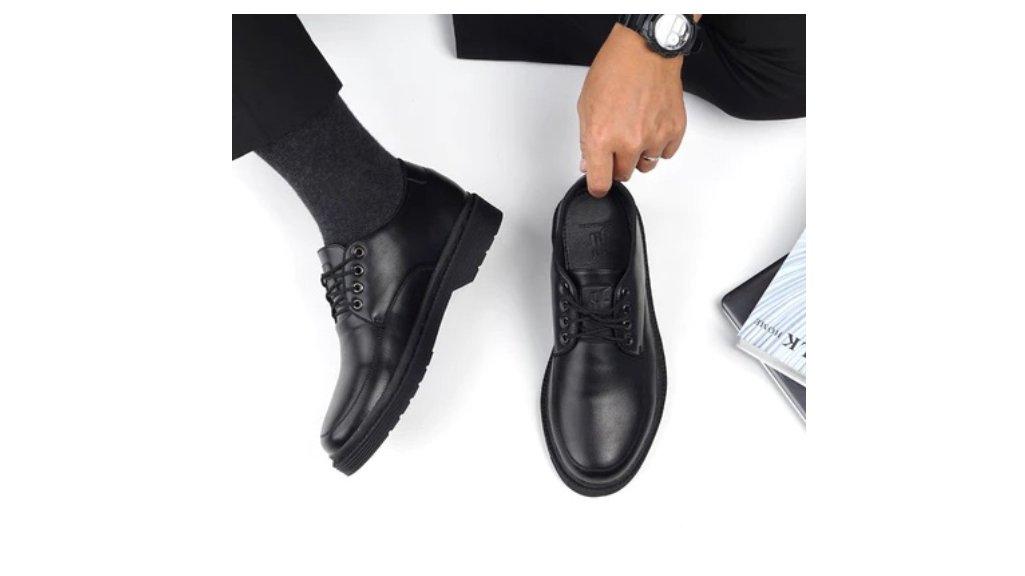 JYF - Hero Black Sepatu Oxford Pria Formal Kantor Kerja Kuliah Kondangan Pantofel