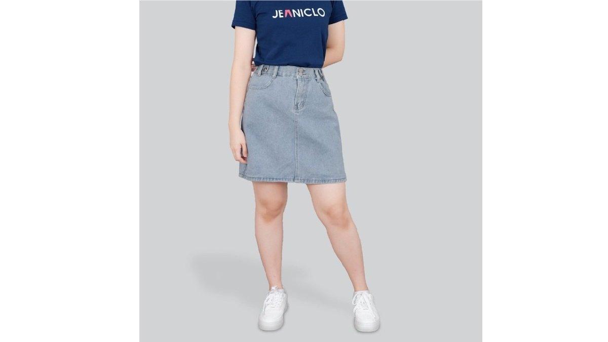 Jeaniclo Skirt Jeans Wanita 688 Light Blue