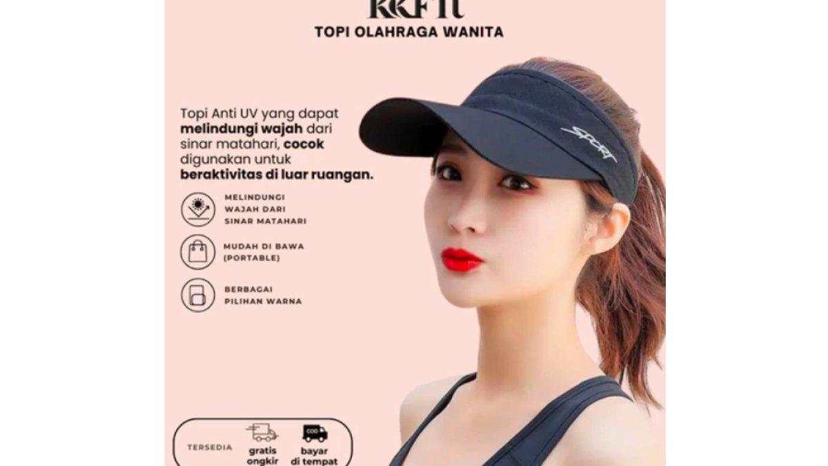 KKFIT Topi Olahraga Wanita Pantai Perlindungan UV Topi Pelindung Matahari