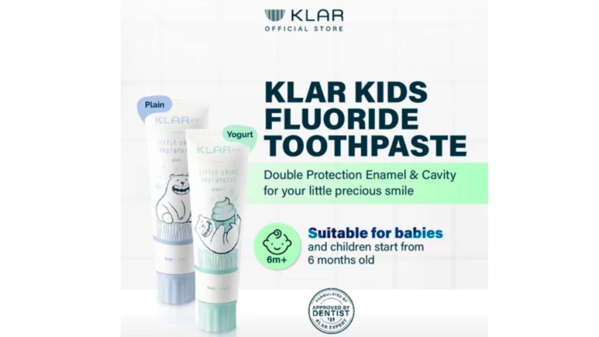 KLAR Kids Flouride Toothpaste | Pasta Gigi Premium Bayi Anak