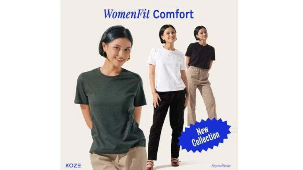 KOZE - WomenFit Comfort Premium Combed 30S All Color - Kaos Polos Wanita