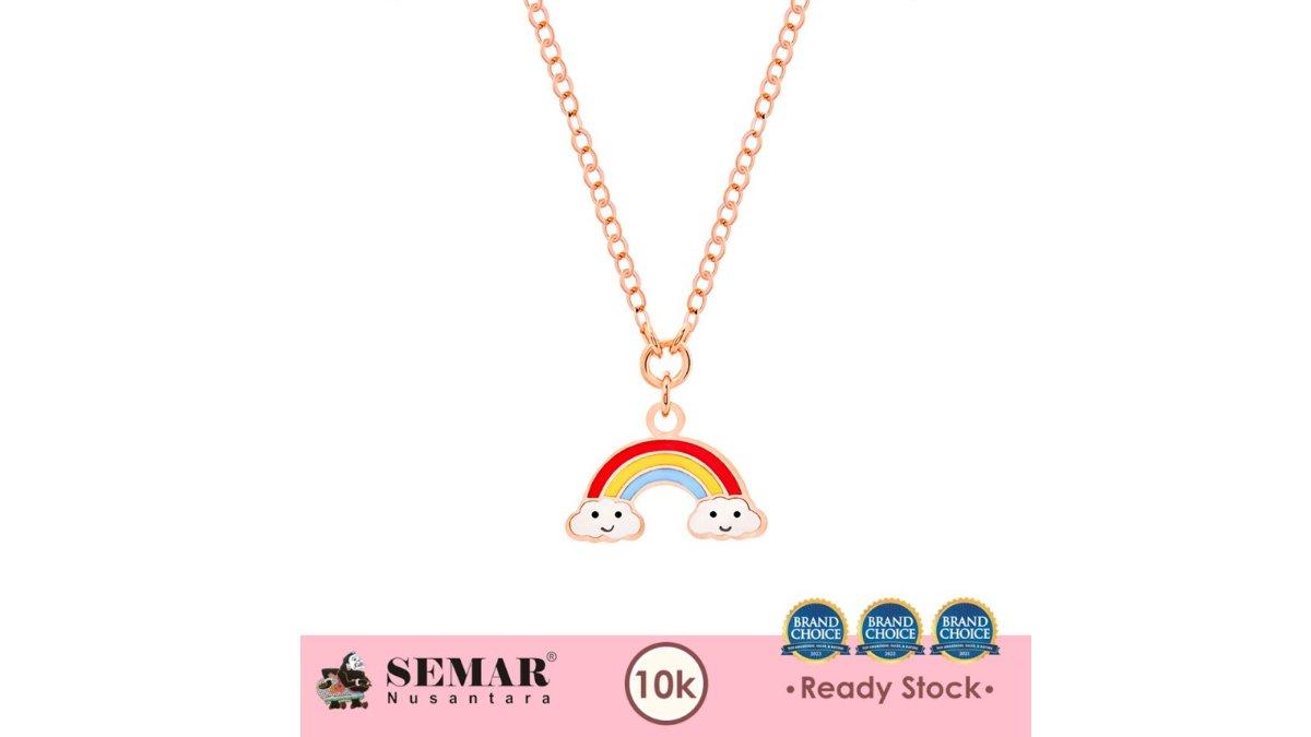 Kalung Emas Anak Baby Colour Rainbow Gold 10K Semar Nusantara