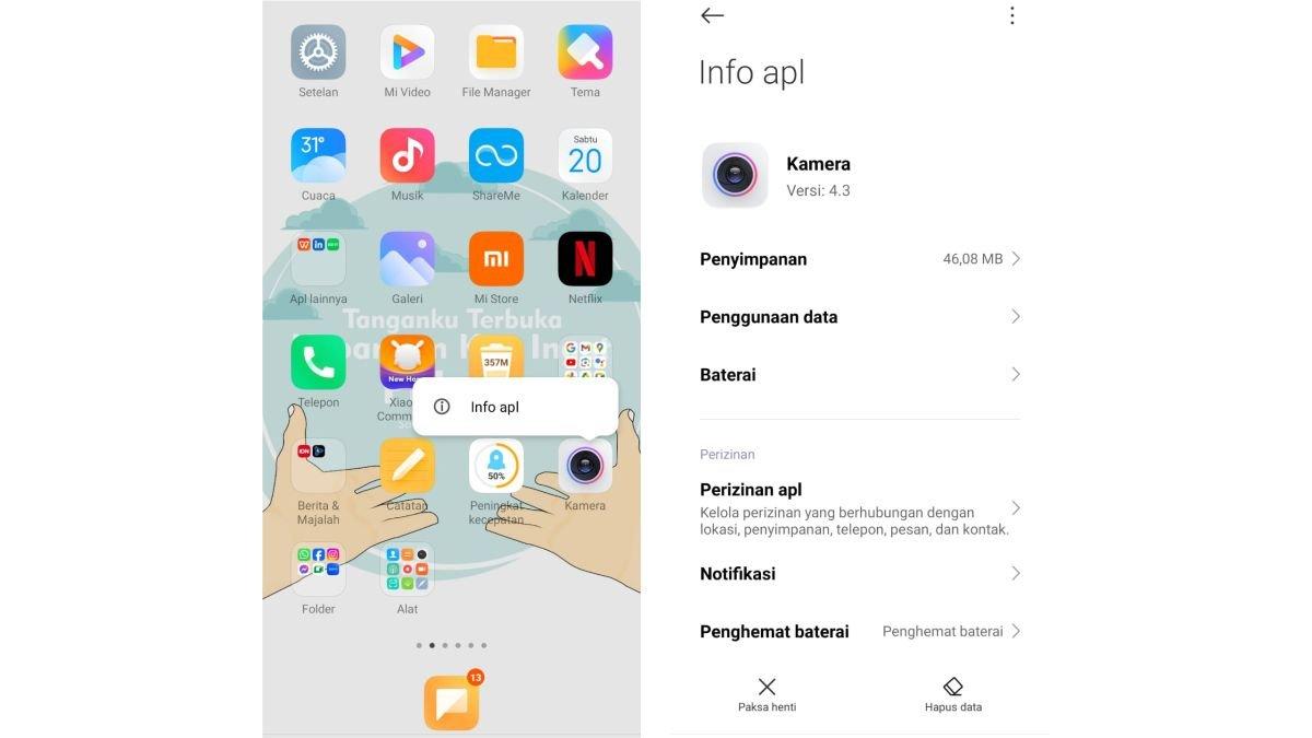 Ilustrasi aplikasi Kamera atau Camera