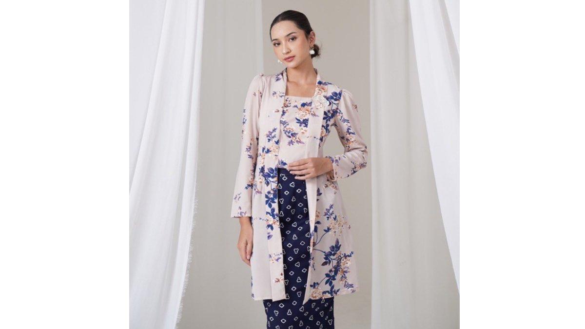 Kebaya Kutubaru Tunik Navy - Baju Kondangan Vintage