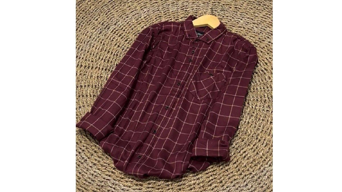 Kemeja Flanel Pria Lengan Panjang Slim Fit Premium