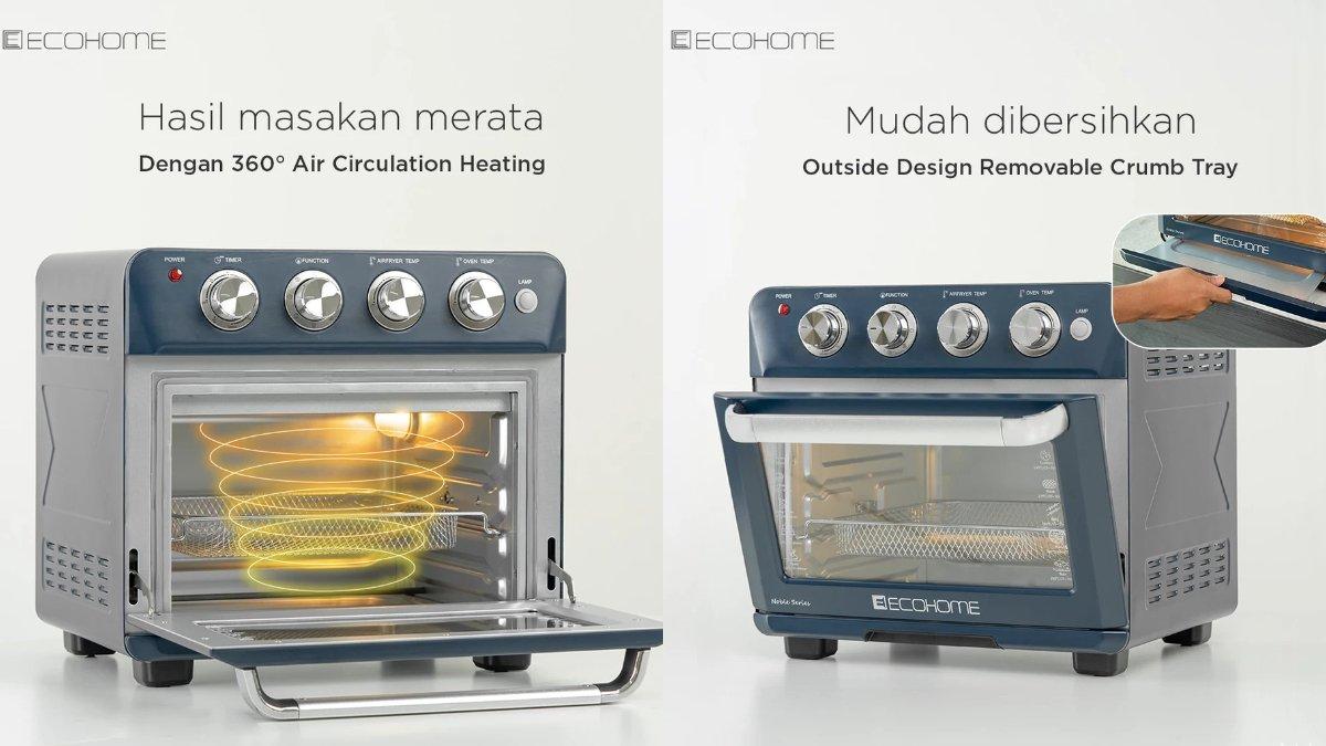 Keunggulan ECOHOME 10 in 1 Cubic Air Fryer EAF-888.