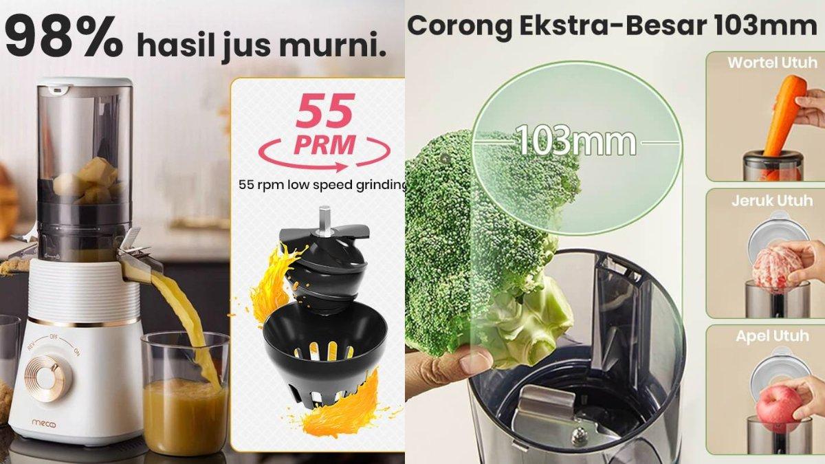 Keunggulan Mecoo Aesthetic Slow Juicer.