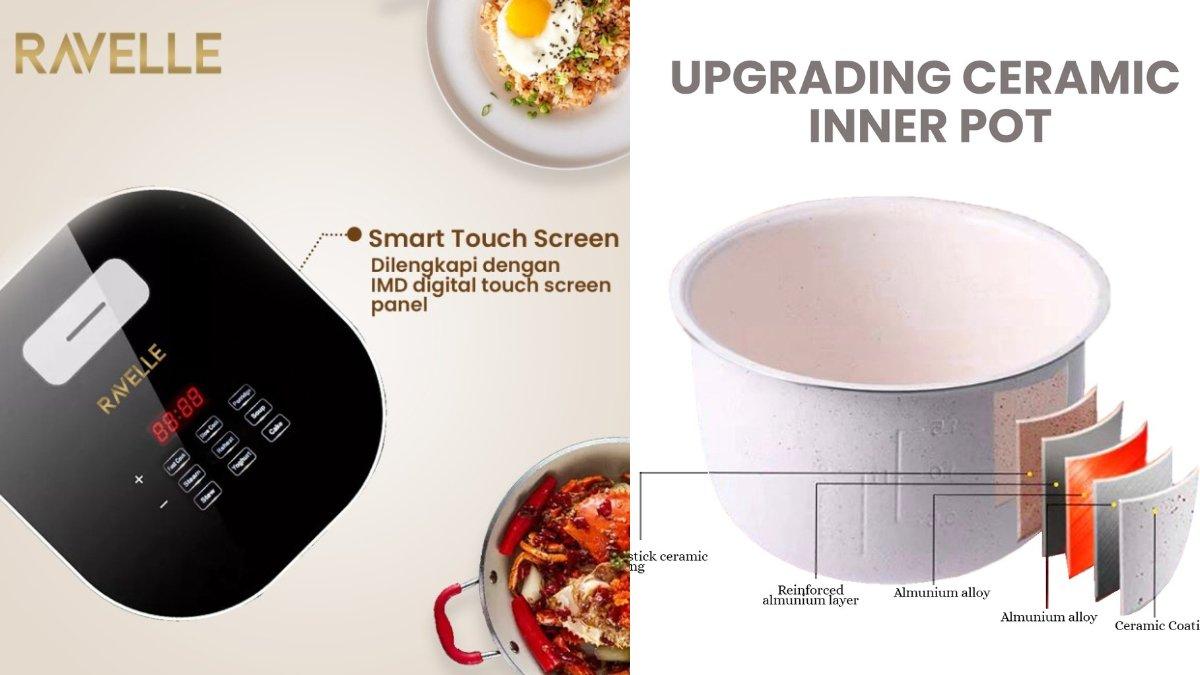 Keunggulan RAVELLE Rice Cooker Digital Low Carbo 3L.