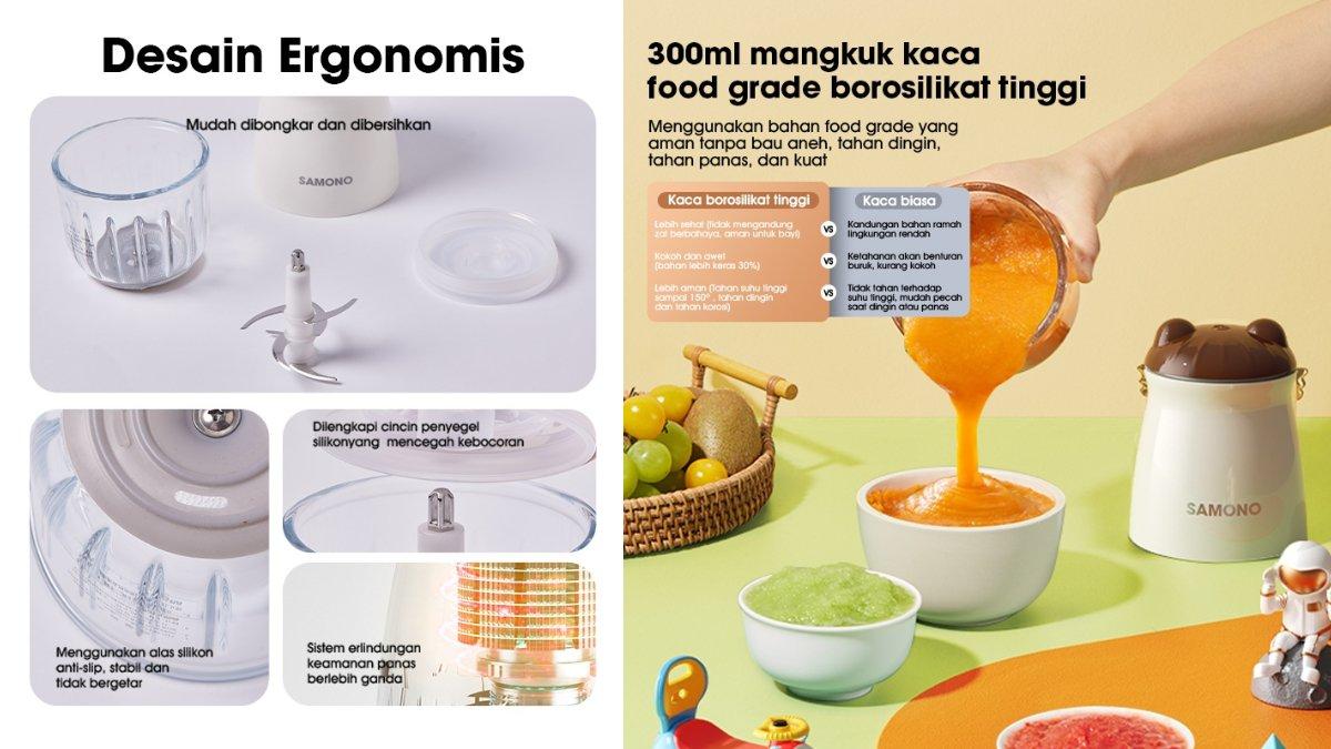 Keunggulan SAMONO Food Chopper 300ml SW-MC200