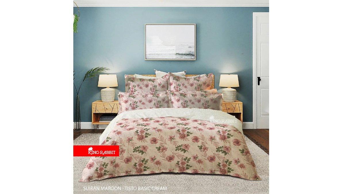 King Rabbit Bamboo Collagen Bedcover Motif Suiran Maron